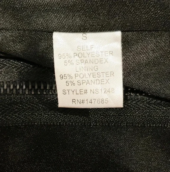 Revolve NUDE Black Full Length Back Zipper Pencil Skirt Slit High Waist Size S - Picture 5 of 10